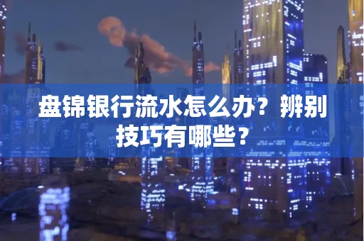 盘锦银行流水怎么办？辨别技巧有哪些？