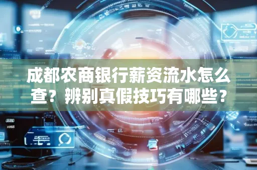 成都农商银行薪资流水怎么查？辨别真假技巧有哪些？