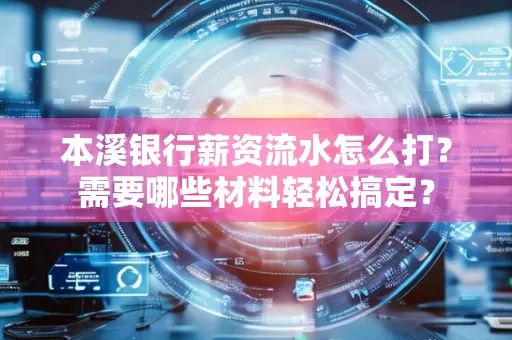 本溪银行薪资流水怎么打？需要哪些材料轻松搞定？